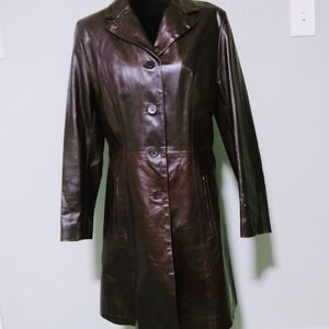 *closet closing 8/15; clearance price* 2022 Trend alert! Long leather jacket